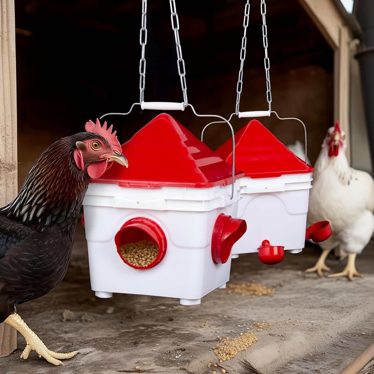 Abreuvoir à poule modèle 1, moins de gaspillage — 8