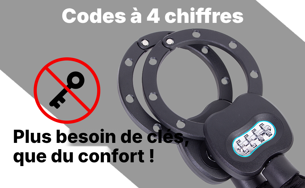 Antivol vélo — Deux menottes, chaîne circulaire — 5