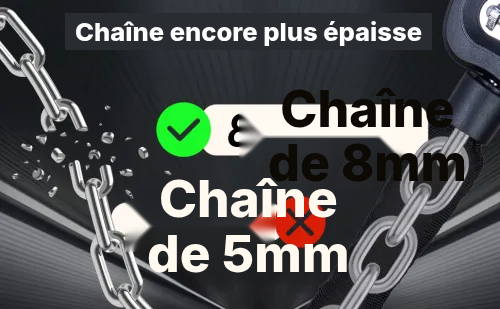 Antivol vélo — Deux menottes, chaîne circulaire — 6