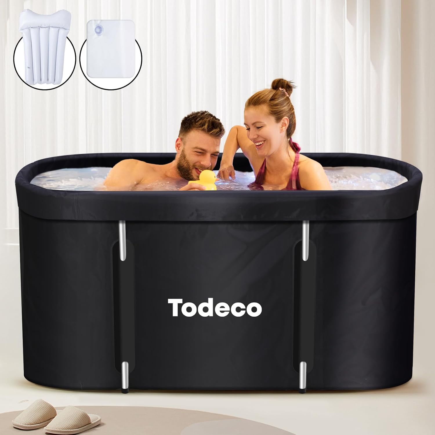 Baignoire pliable 120 × 57 × 55 cm avec dossier — 8