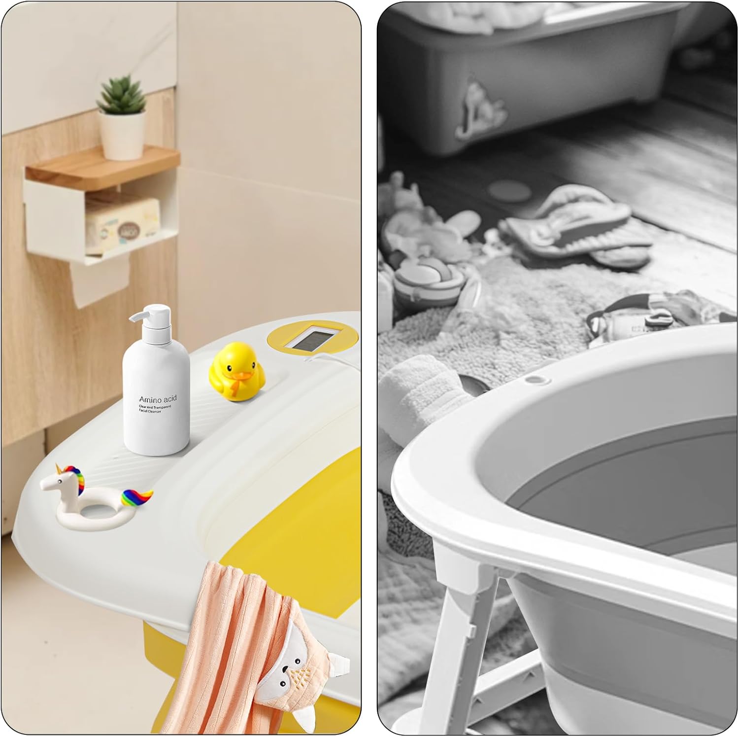 Baignoire voyage bébé jaune — bains faciles — 7