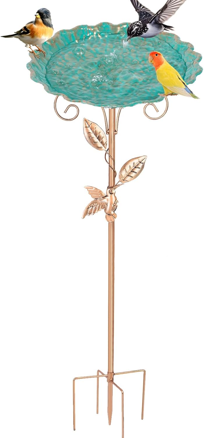 Bain d'oiseaux 79 cm, mangeoire pour oiseaux sur pied