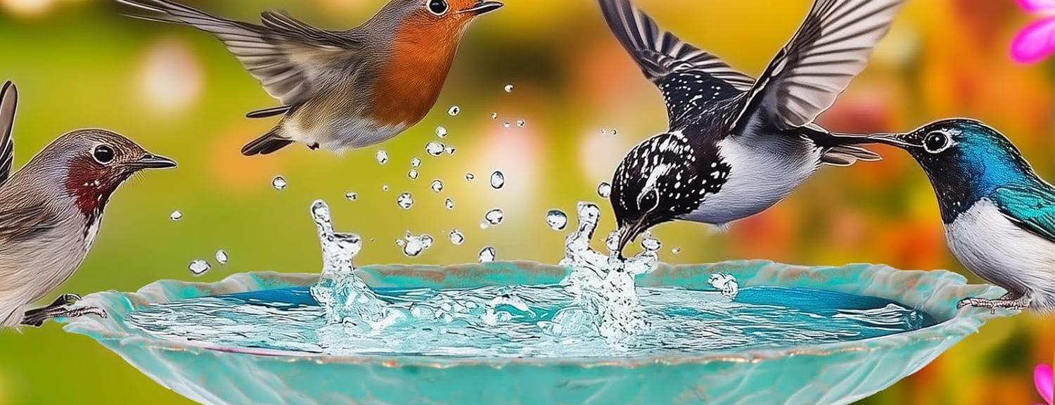 Bain d'oiseaux 79 cm, mangeoire pour oiseaux