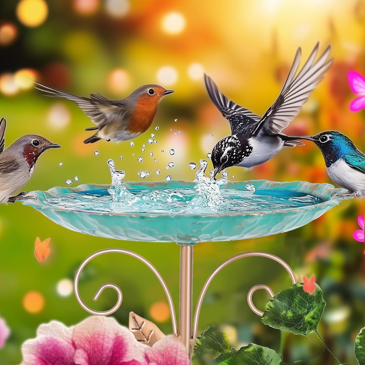 Bain d'oiseaux 79 cm, mangeoire pour oiseaux — 6