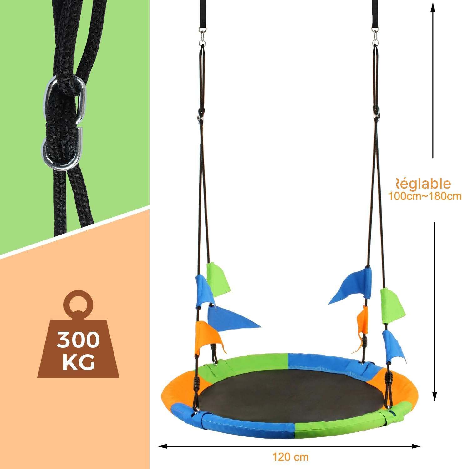 Balançoire nid d'oiseau 300 kg — 3