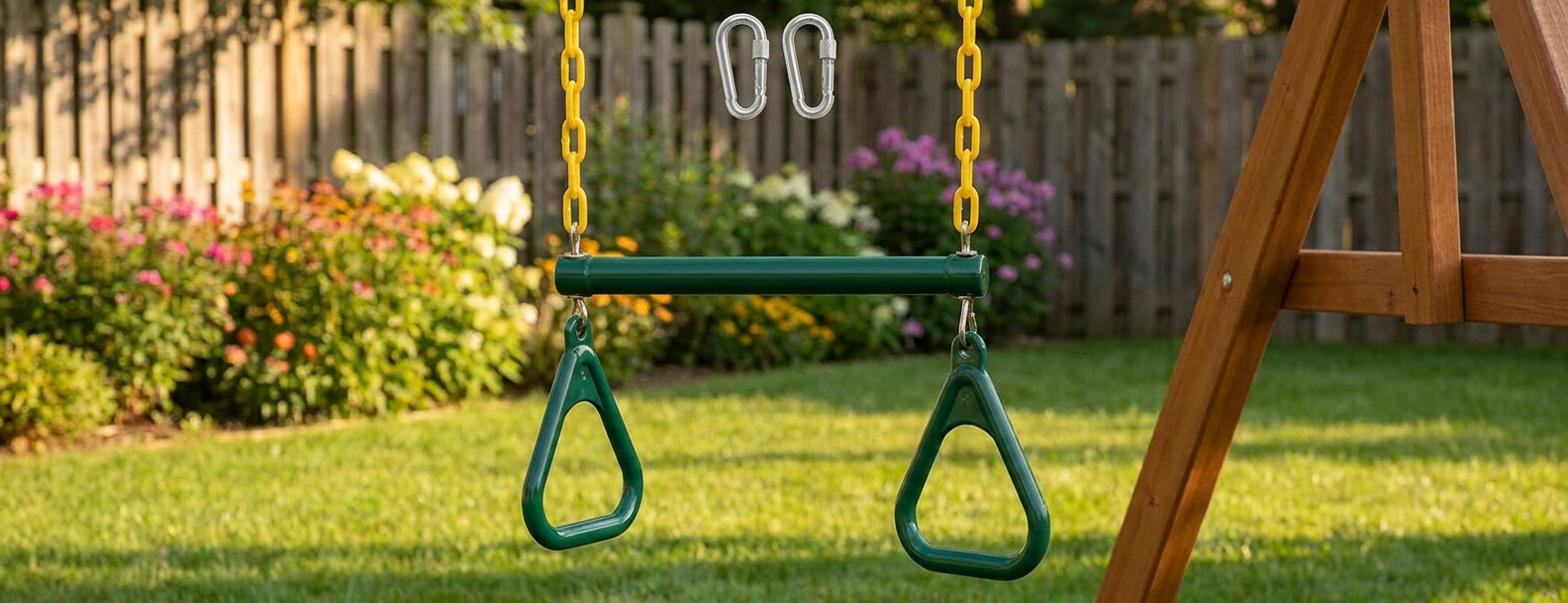Trapèze balançoire pour enfant à chaînes réglables