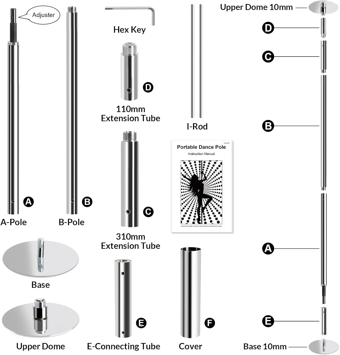 Dance pole dance: barre à pression stable — 2