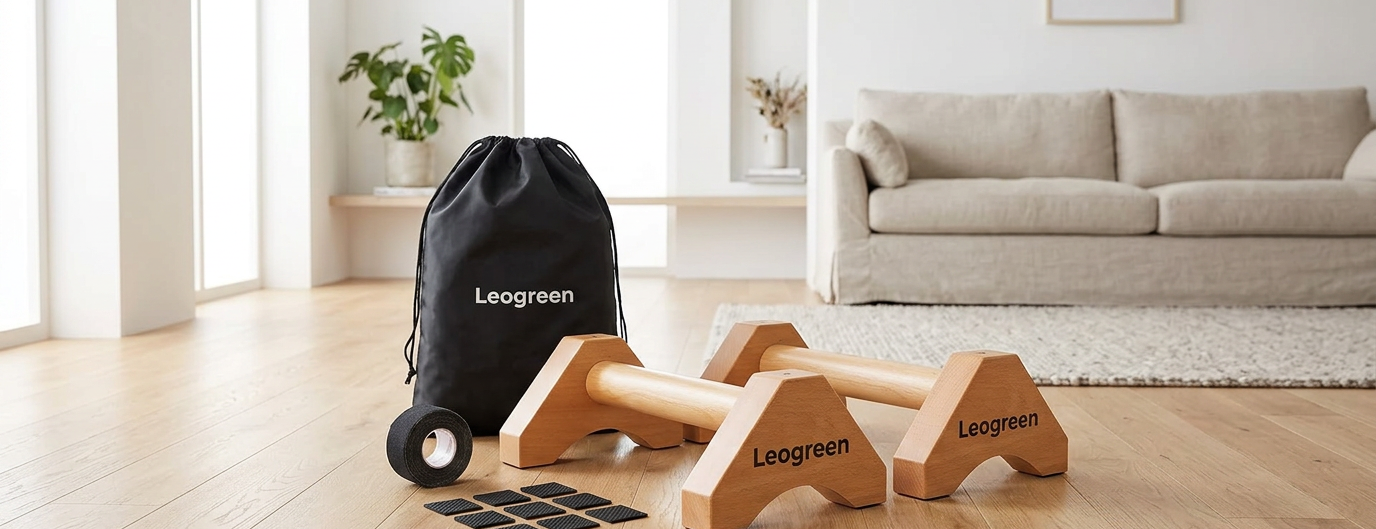 Parallettes en bois 30 cm — lot de 2