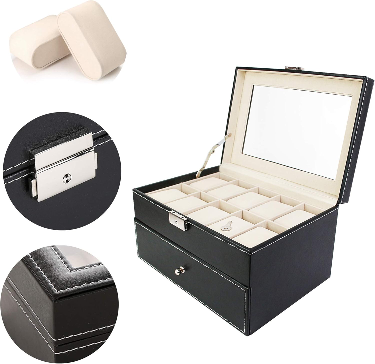 Boîte à bijou 20 montres — rangez sans encombrer — 5