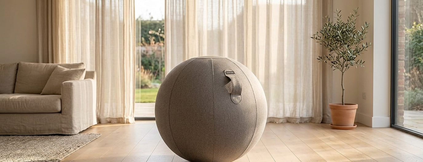 Ballon bureau gris foncé 17 cm, assise active
