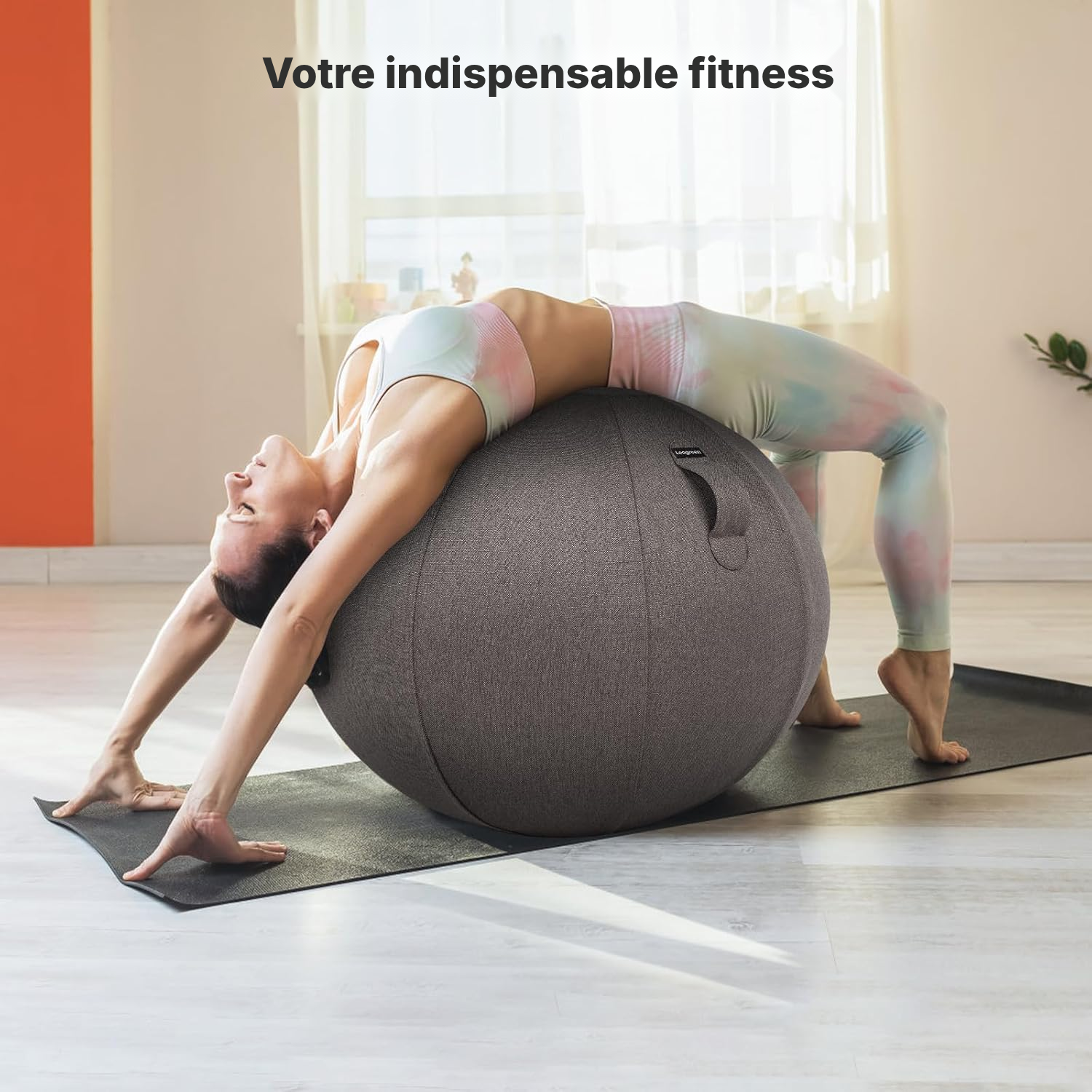 Ballon bureau gris foncé 17 cm, assise active — 5