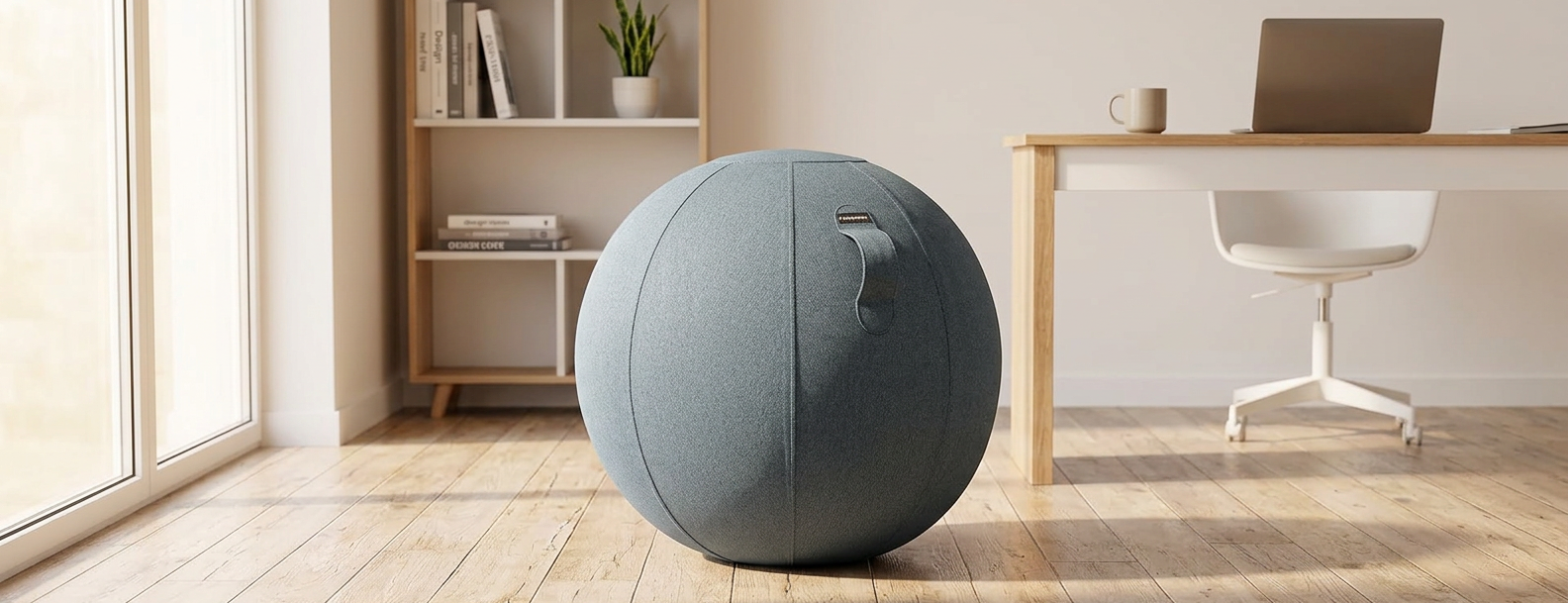 Ballon Pilates bleu 14 cm - assise active