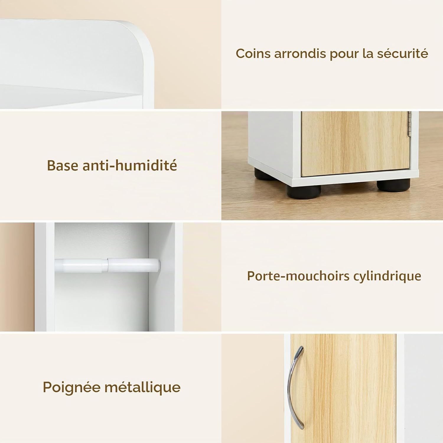 meuble de salle bain étroit — rangez en hauteur — 5