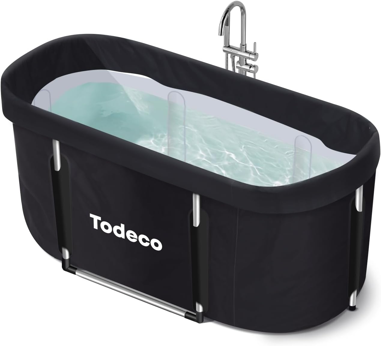 Baignoire pliable adulte 140 cm noire | 140 × 57 × 57 cm