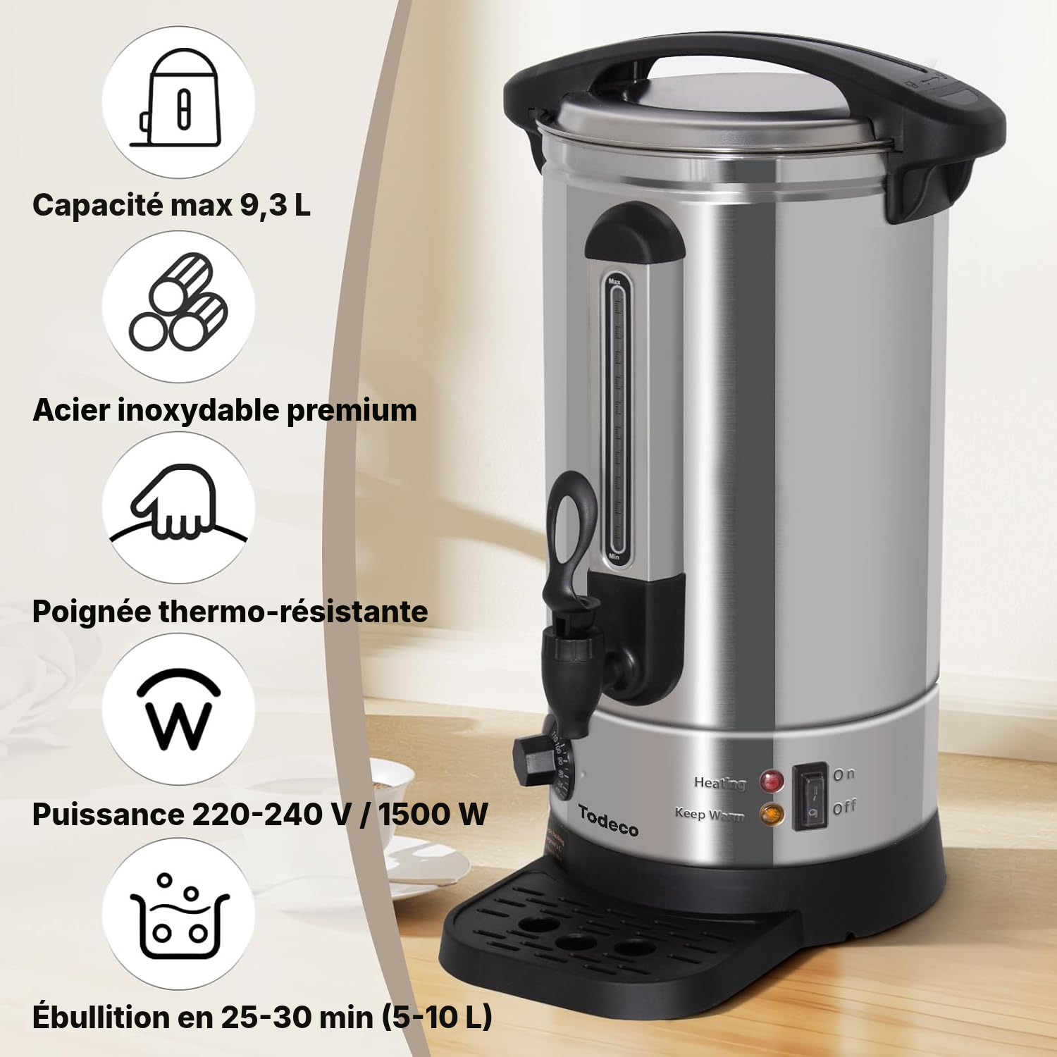 Distribution automatique de boissons 9,3 L 45 cm — 2
