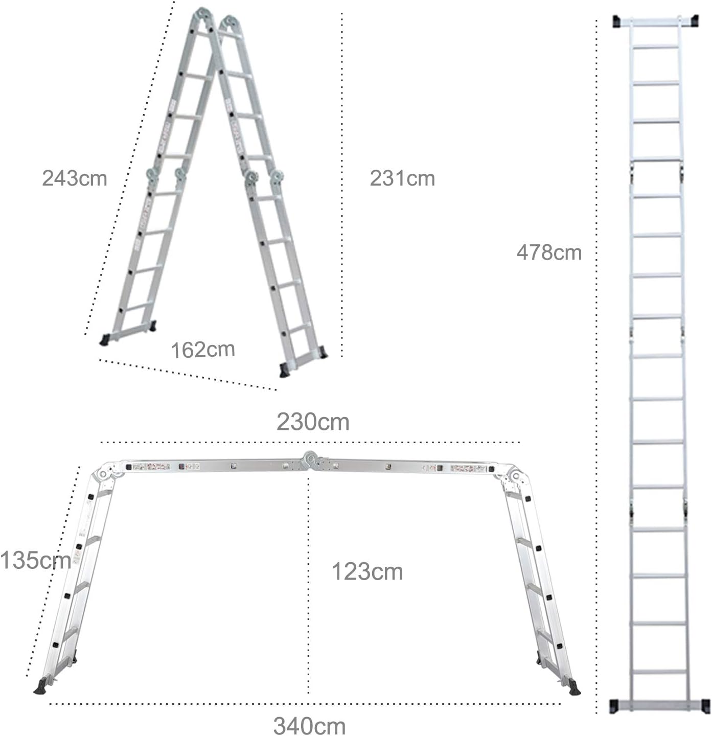Échelle télescopique 6 en 1 — jusqu’à 478 cm — 5