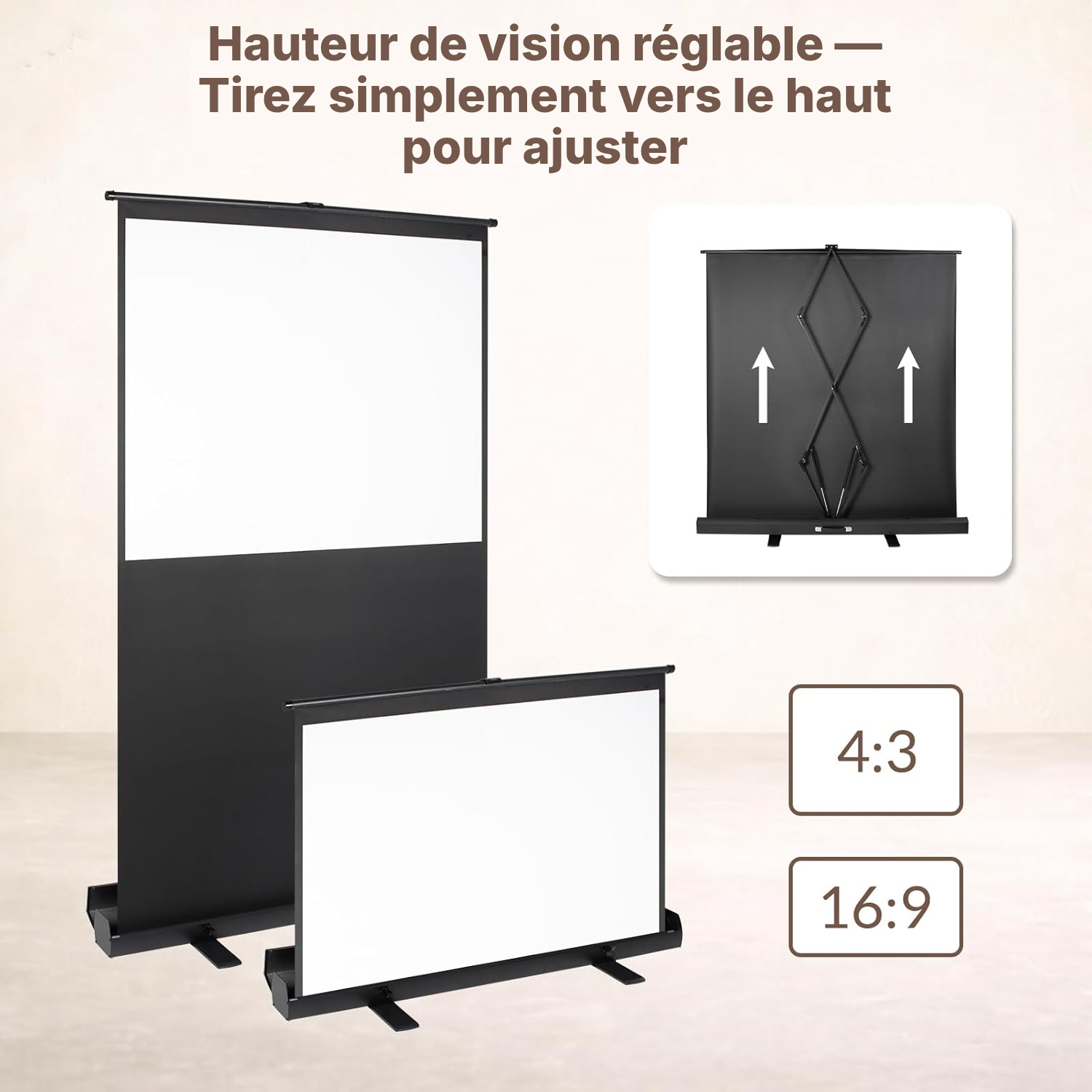 Écran de projection portable 122 × 91 cm — 3