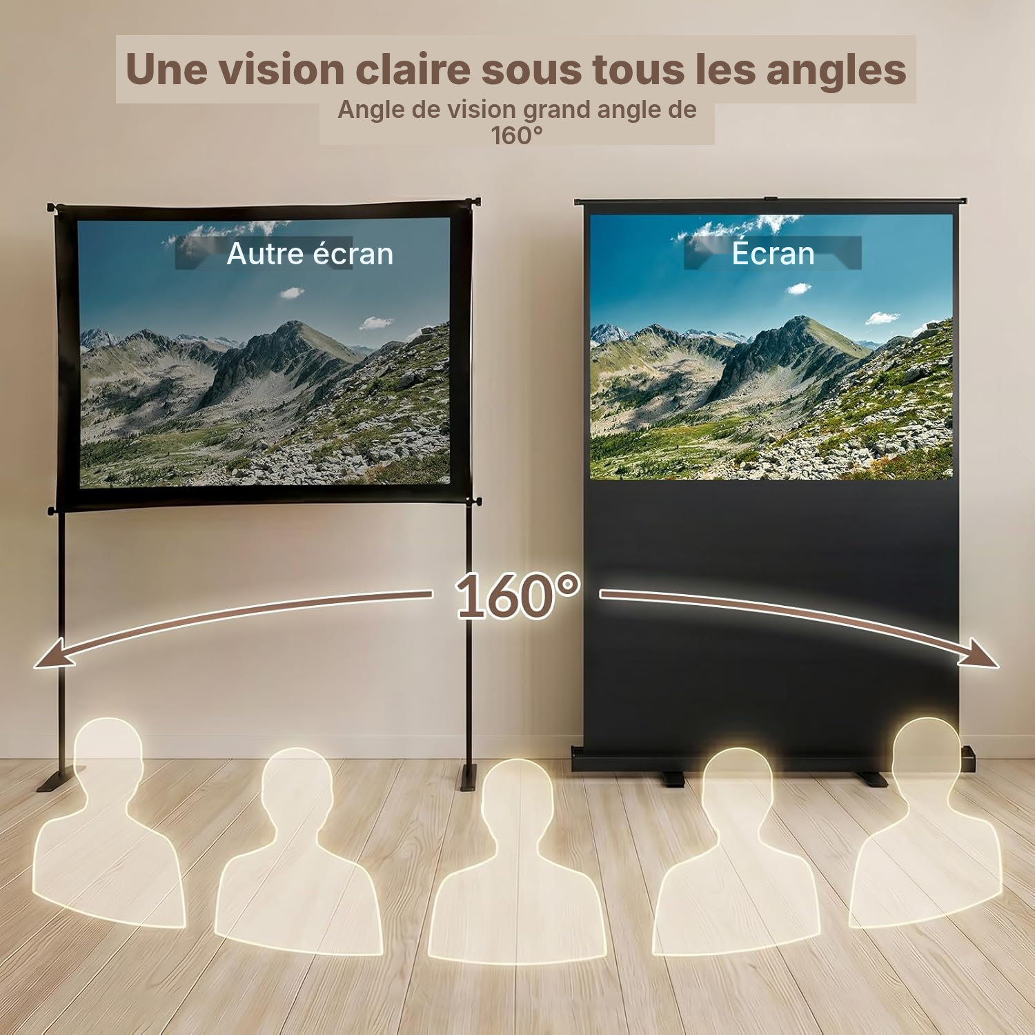 Écran de projection portable 122 × 91 cm — 4