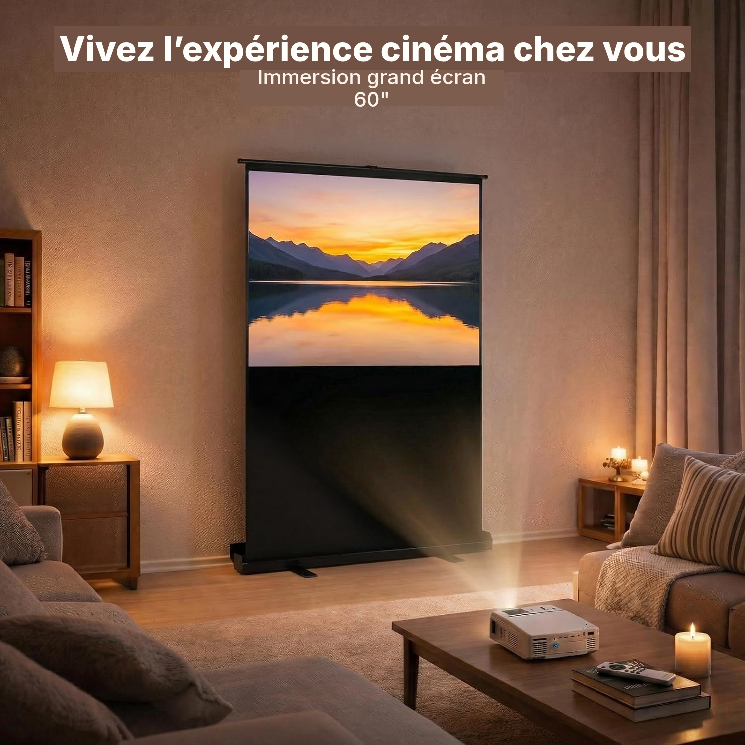Écran de projection portable 122 × 91 cm — 7