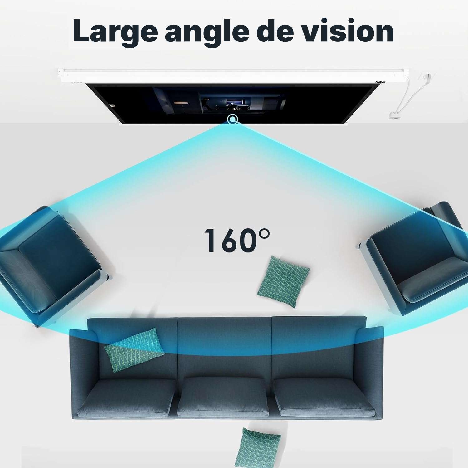Écran pour vidéoprojecteur motorisé — escamotable — 4