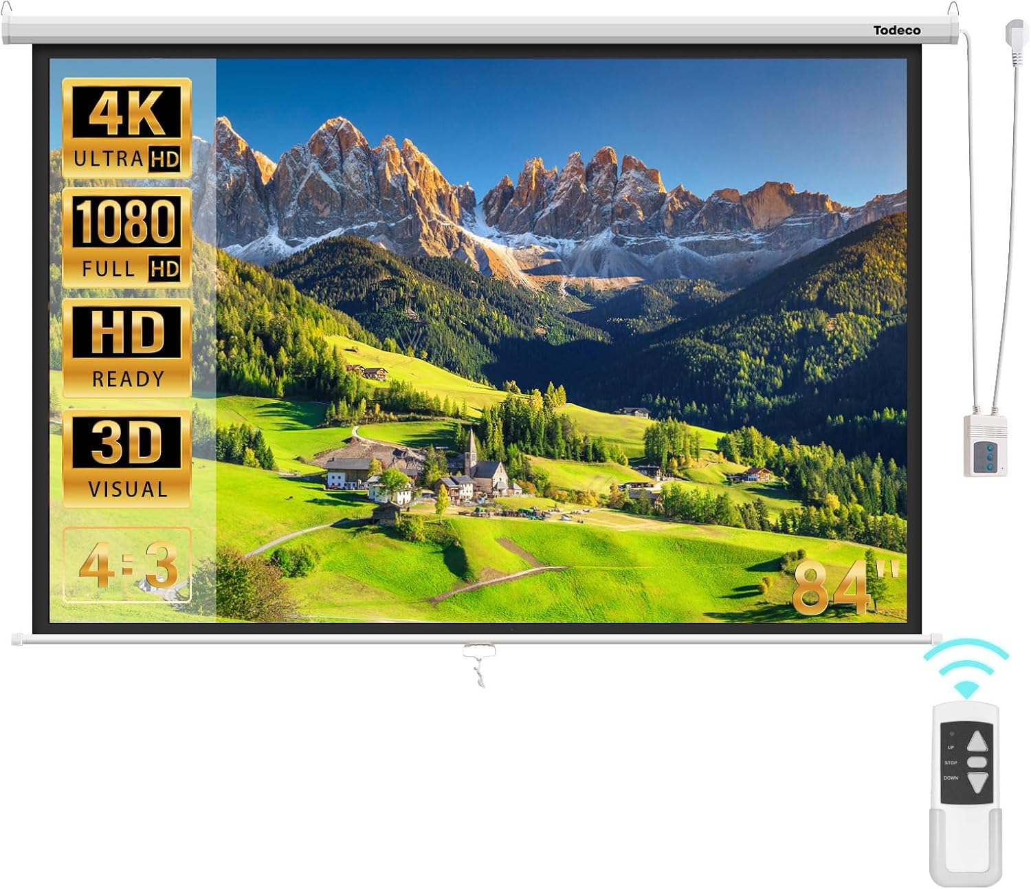 Écran pour vidéoprojecteur motorisé — escamotable — 1