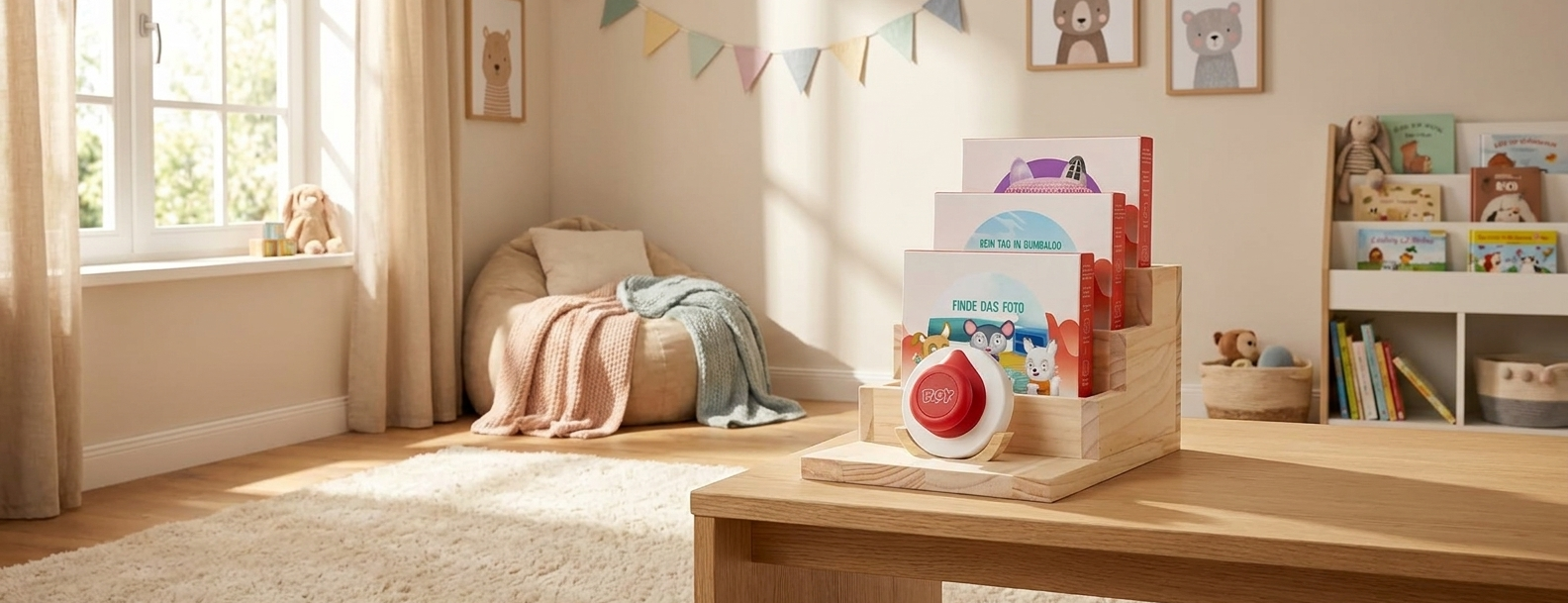 Rangement conteuse audio Tonieplay — tout visible