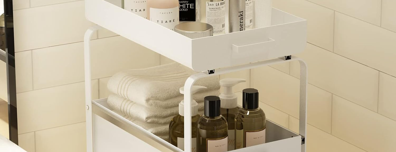 Organisateur meuble de cuisine blanc 44,3×27,5×19,8 cm