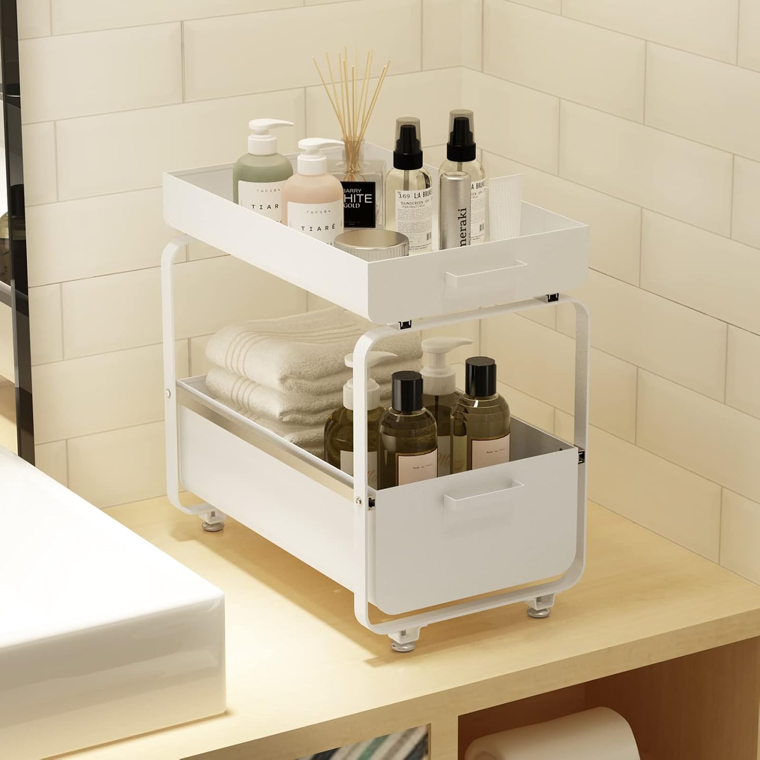 Organisateur meuble de cuisine blanc 44,3×27,5×19,8 cm — 6