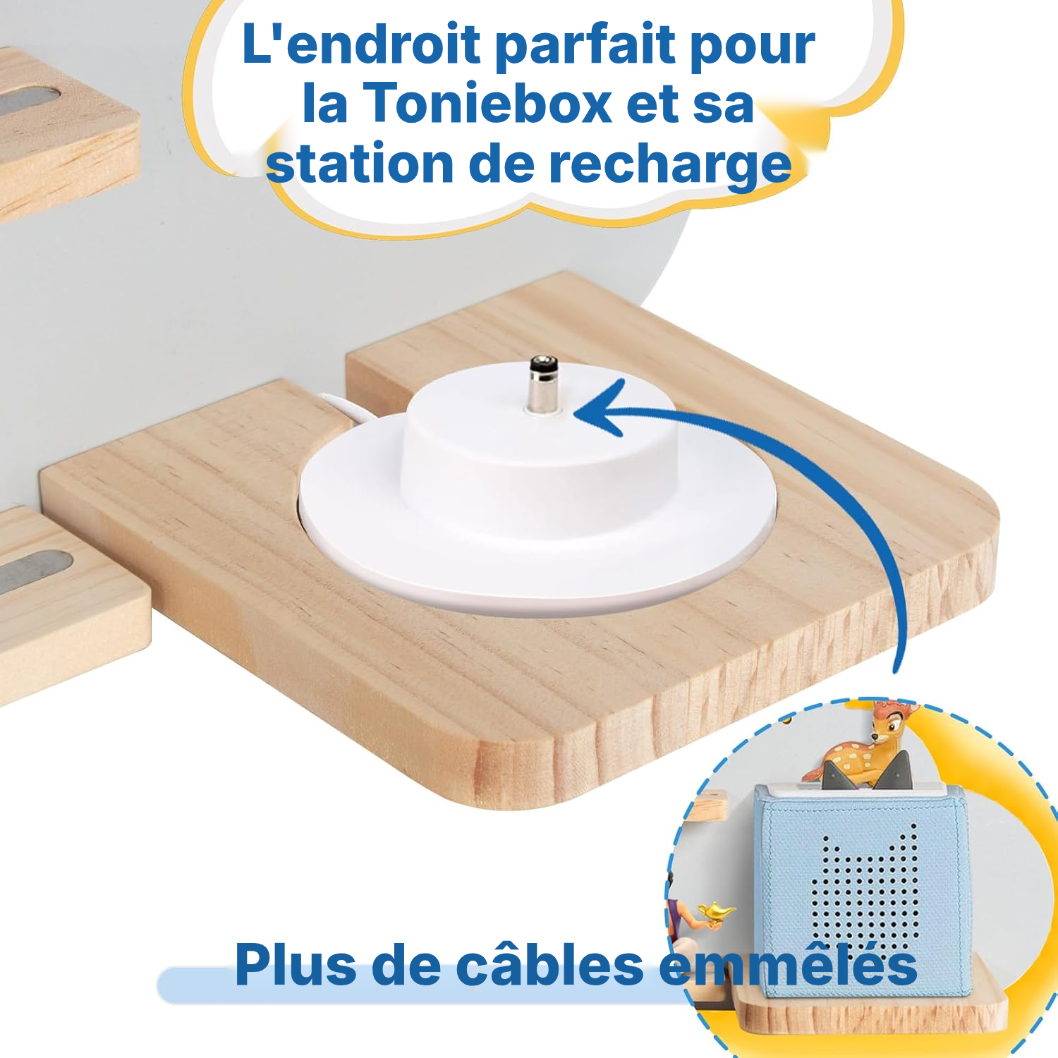 Étagère magnétique 60 cm, bande lumineuse — 5