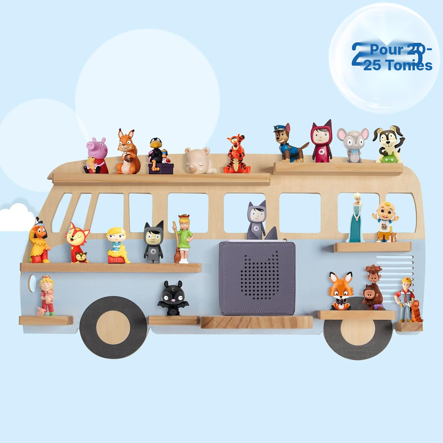 Étagère à figurines magnétique bleu azur, 62 cm — 2