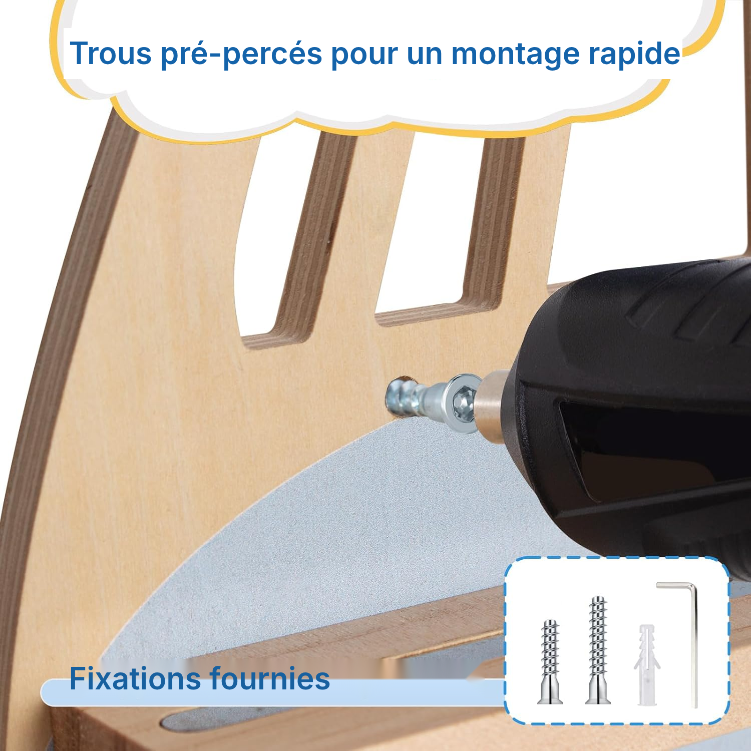 Étagère à figurines magnétique bleu azur, 62 cm — 5