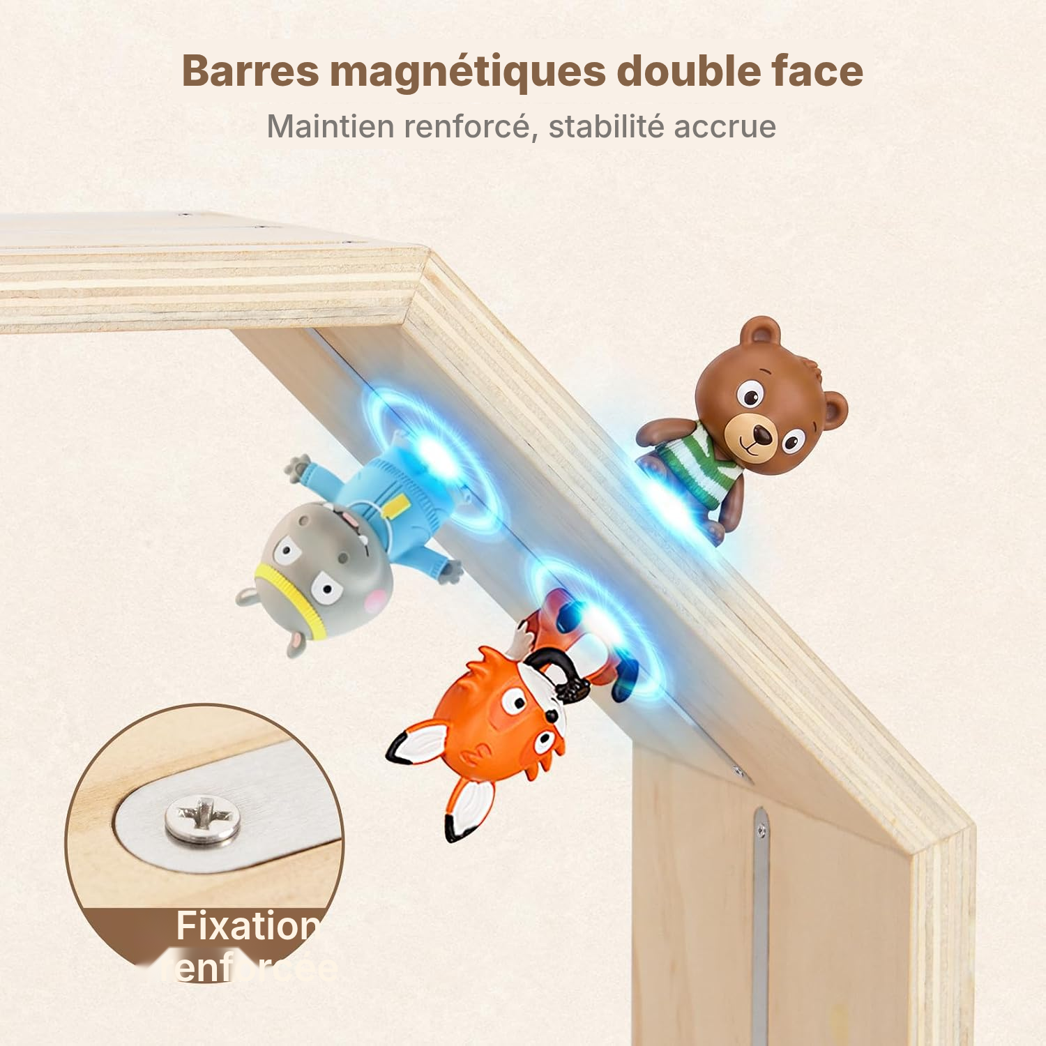 Étagère figurines enfant carré 40, mur libéré — 3