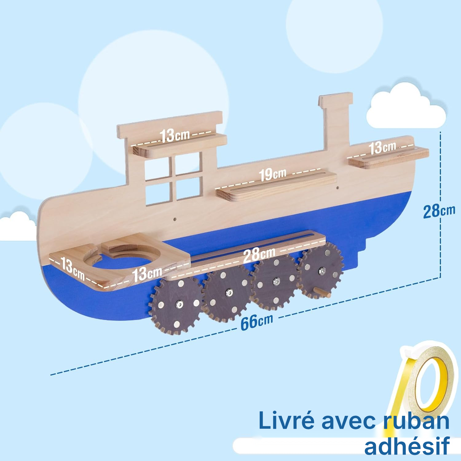Étagère 68 cm à engrenage rotatif — 2