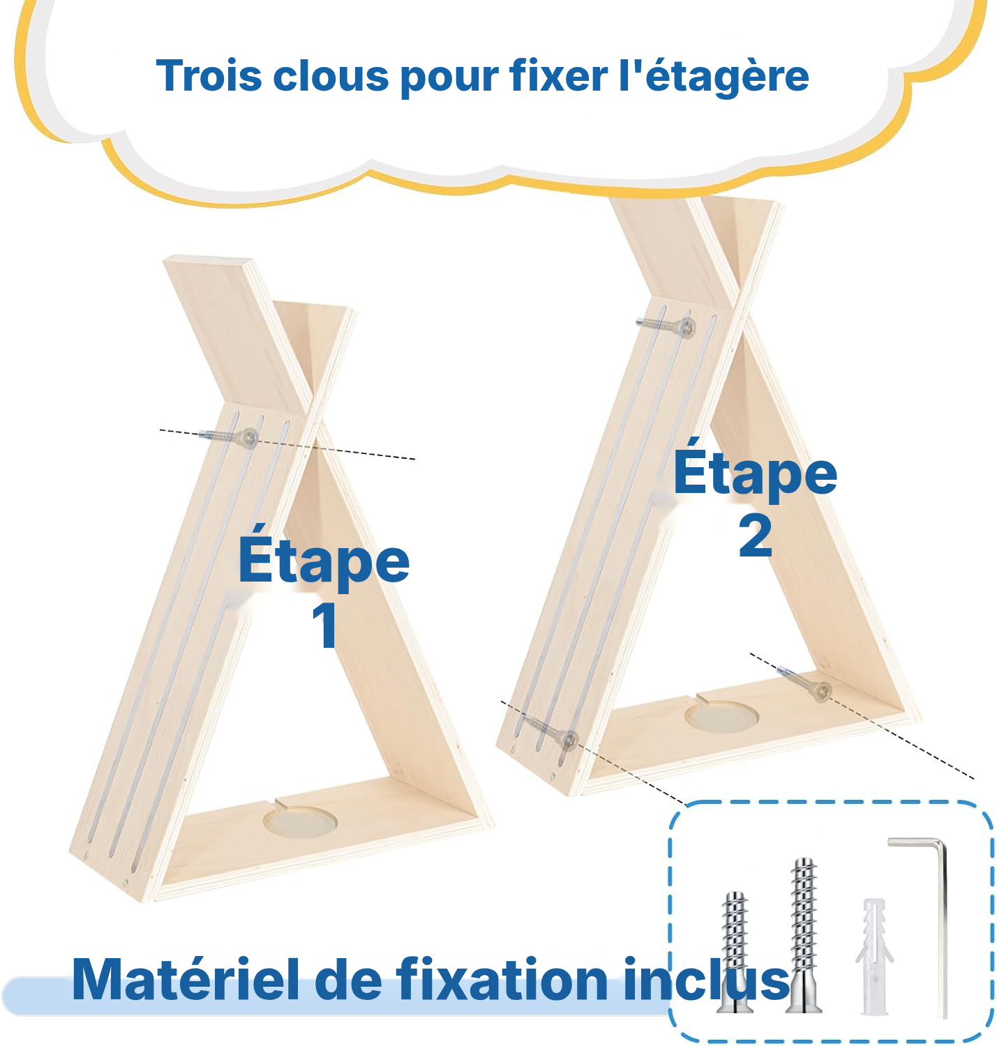 Étagère aimantée 58 cm — grand rangement — 5