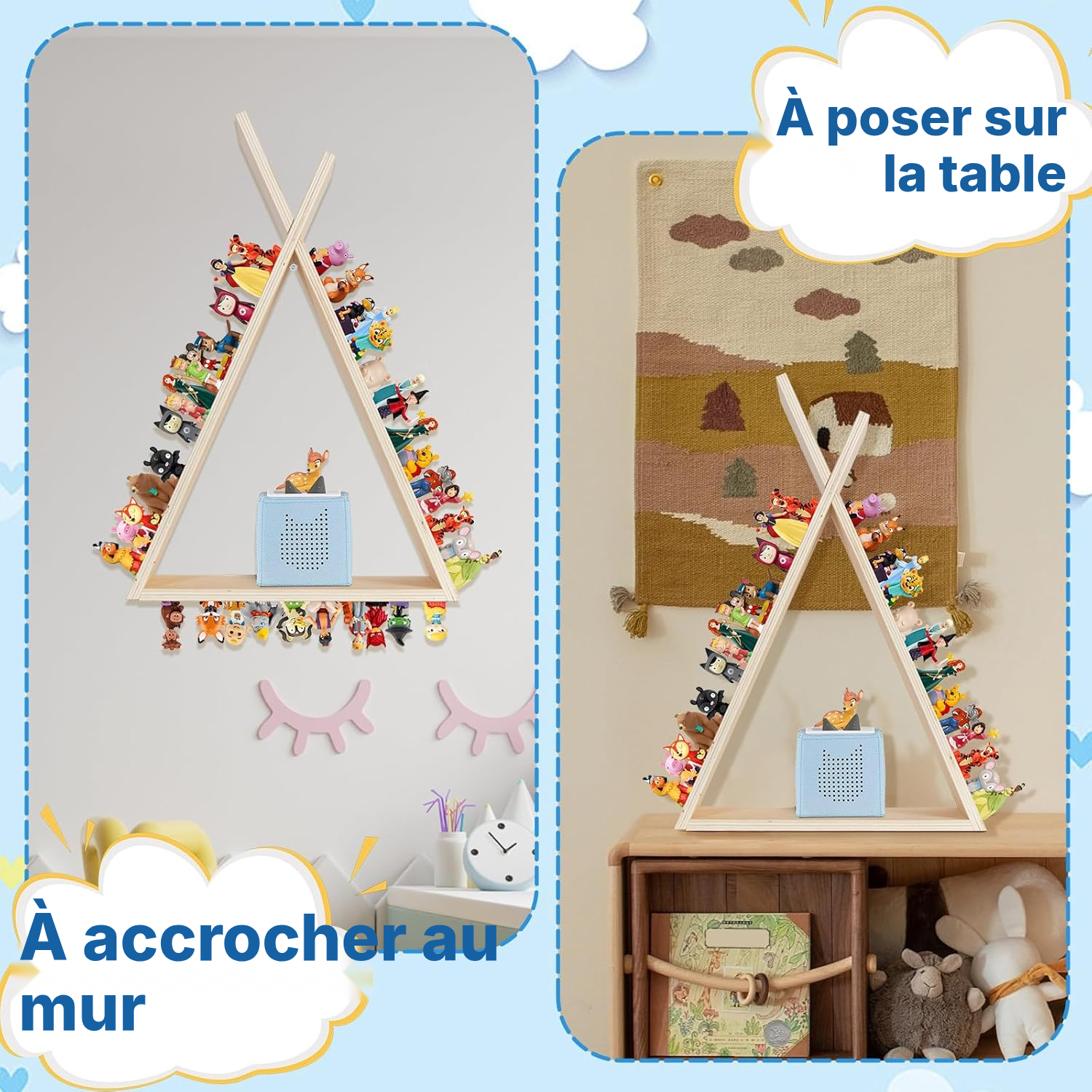 Étagère aimantée 58 cm — grand rangement — 6