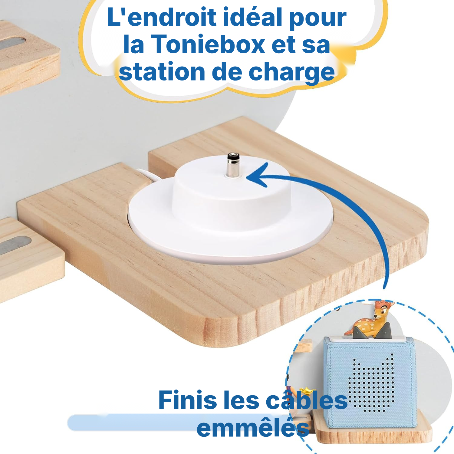 Étagère à figurines magnétique murale, 60 cm — 4