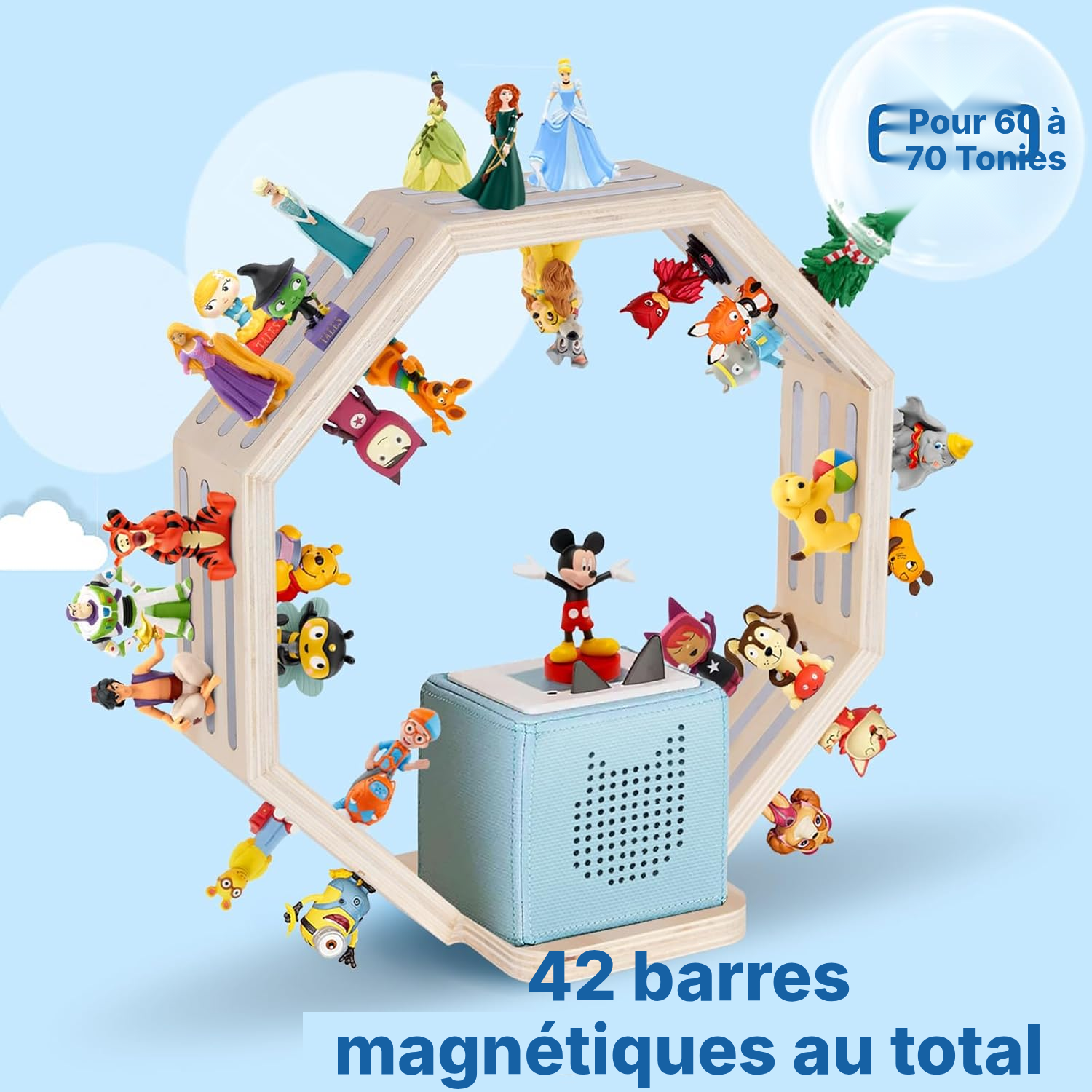 Étagère 35 cm, pas support téléphone aimant — 2