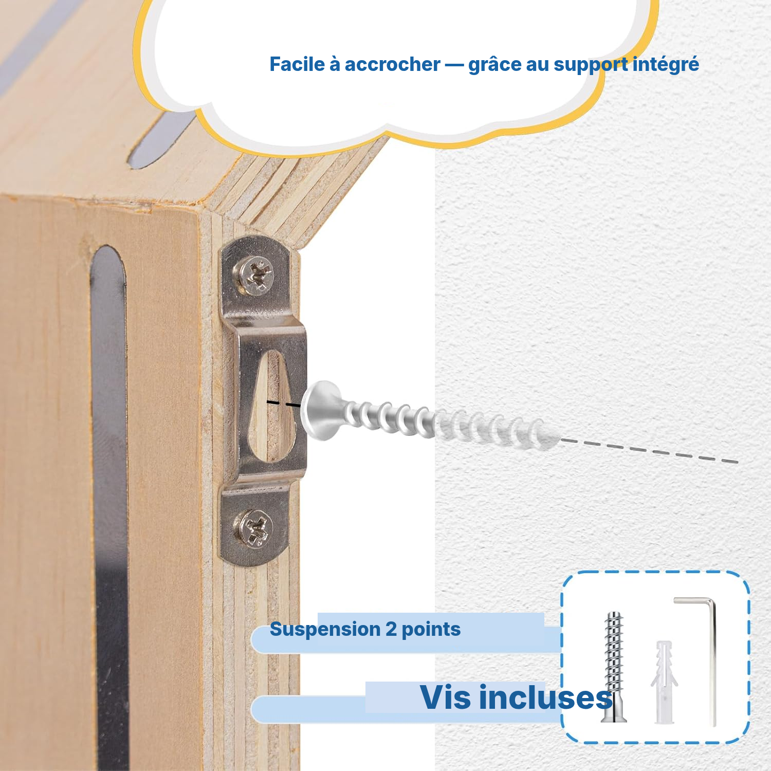 Étagère 35 cm, pas support téléphone aimant — 5