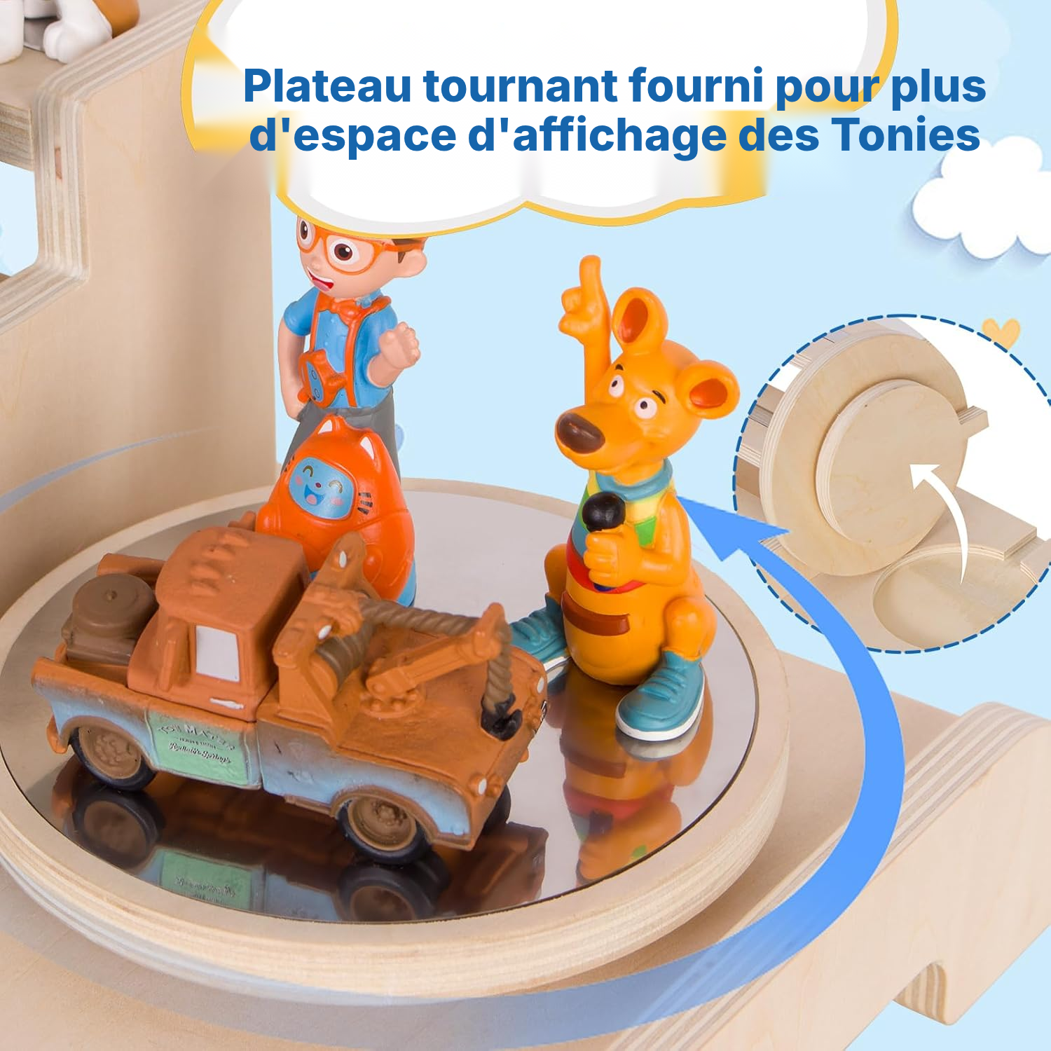 Étagère compacte 37 cm, plateau tournant — 4