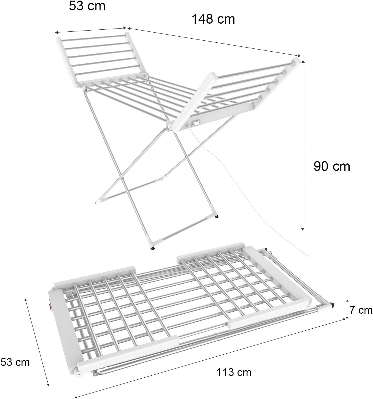 Étendoir à linge électrique — séchez au chaud — 6