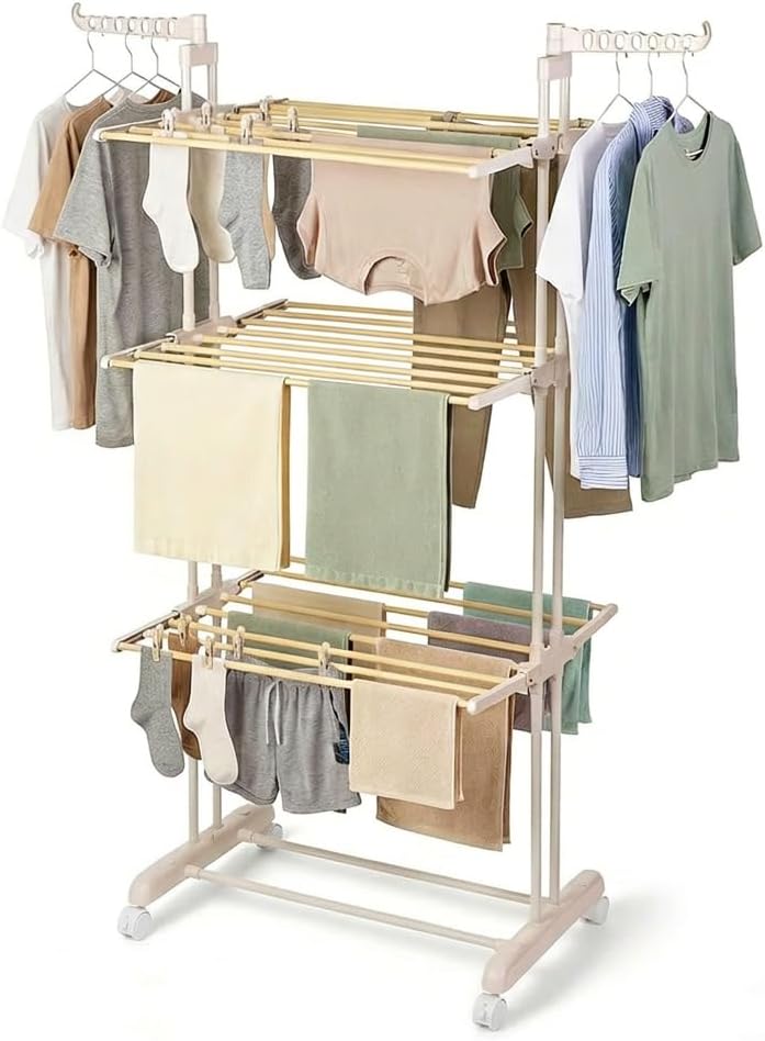 Étendoir à linge 3 niveaux, gain de place — 1