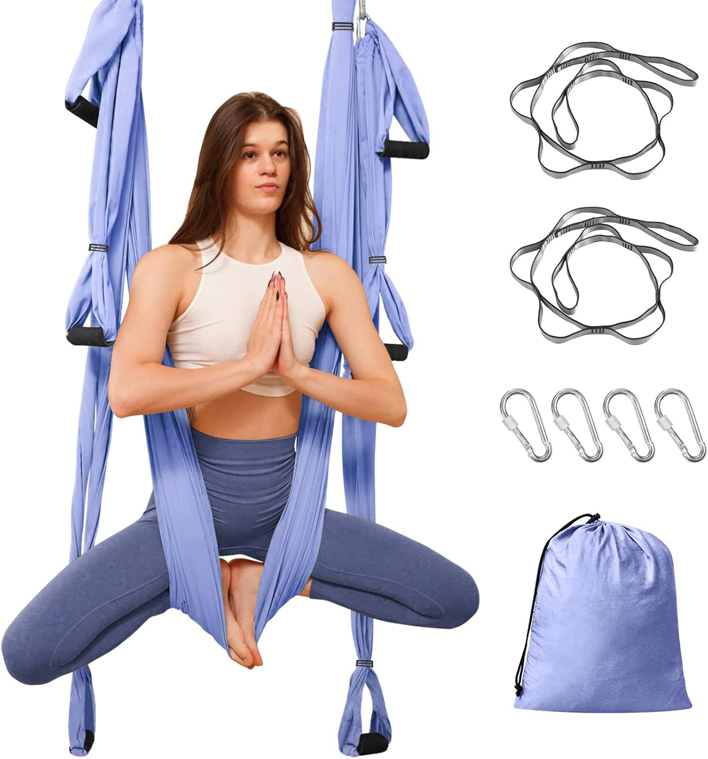 Hamac aérien 220 × 130 cm — yoga suspendu — 1