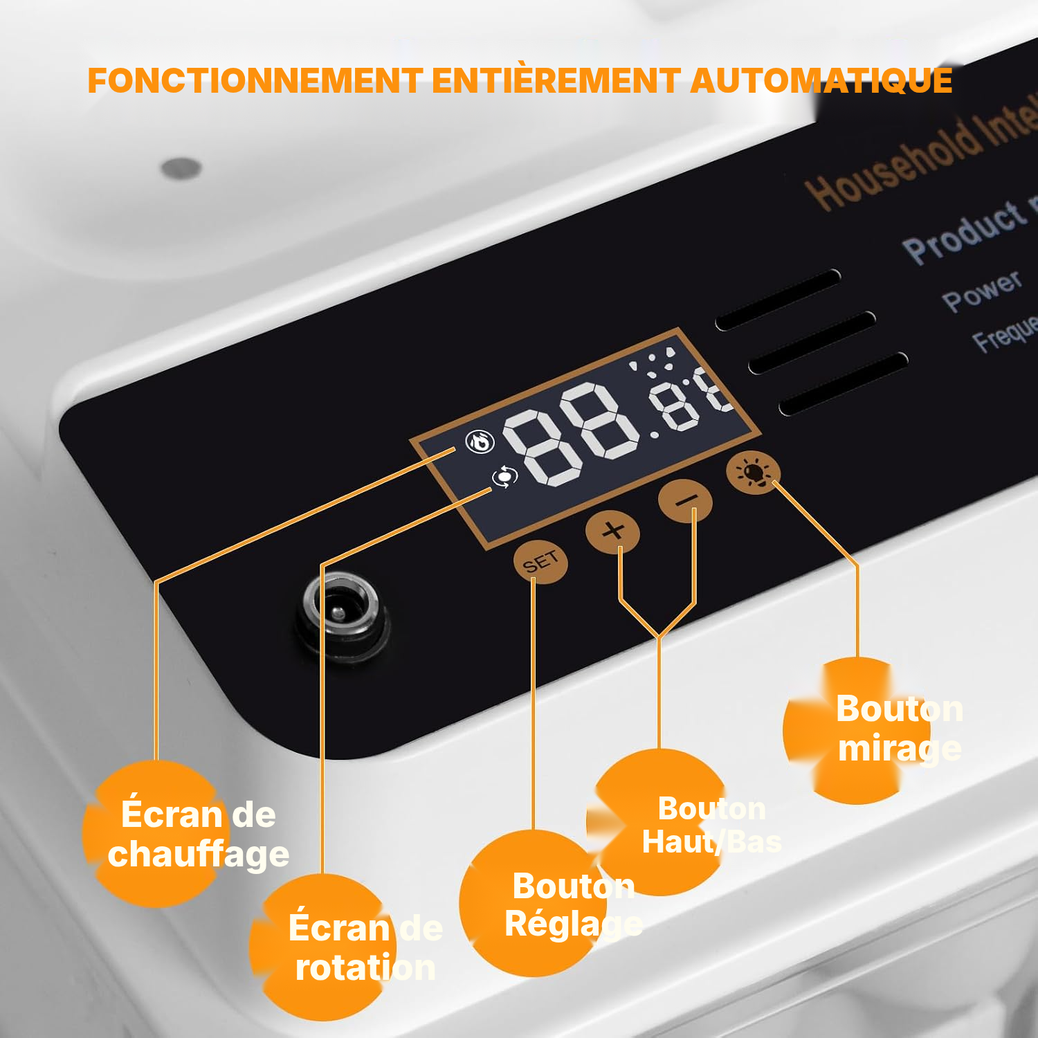 Couveuse automatique 15 œufs mini 31 cm LED — 2