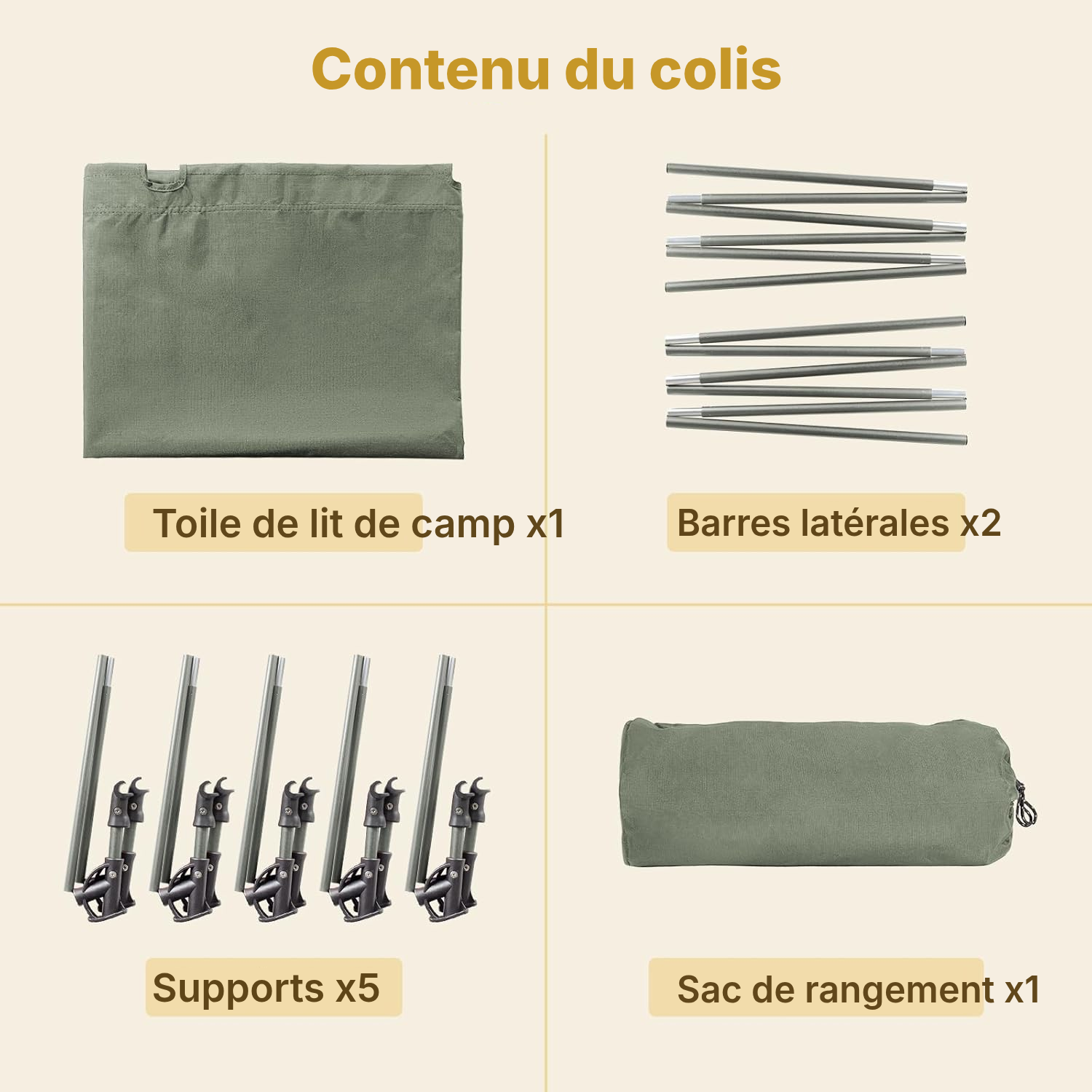 Lit picot vert olive — Oxford 600D, 150 kg — 5