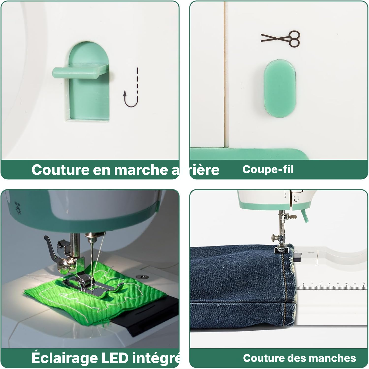 Machine à coudre compacte, 16 points, 29,5 × 27 × 12,5 cm — 5