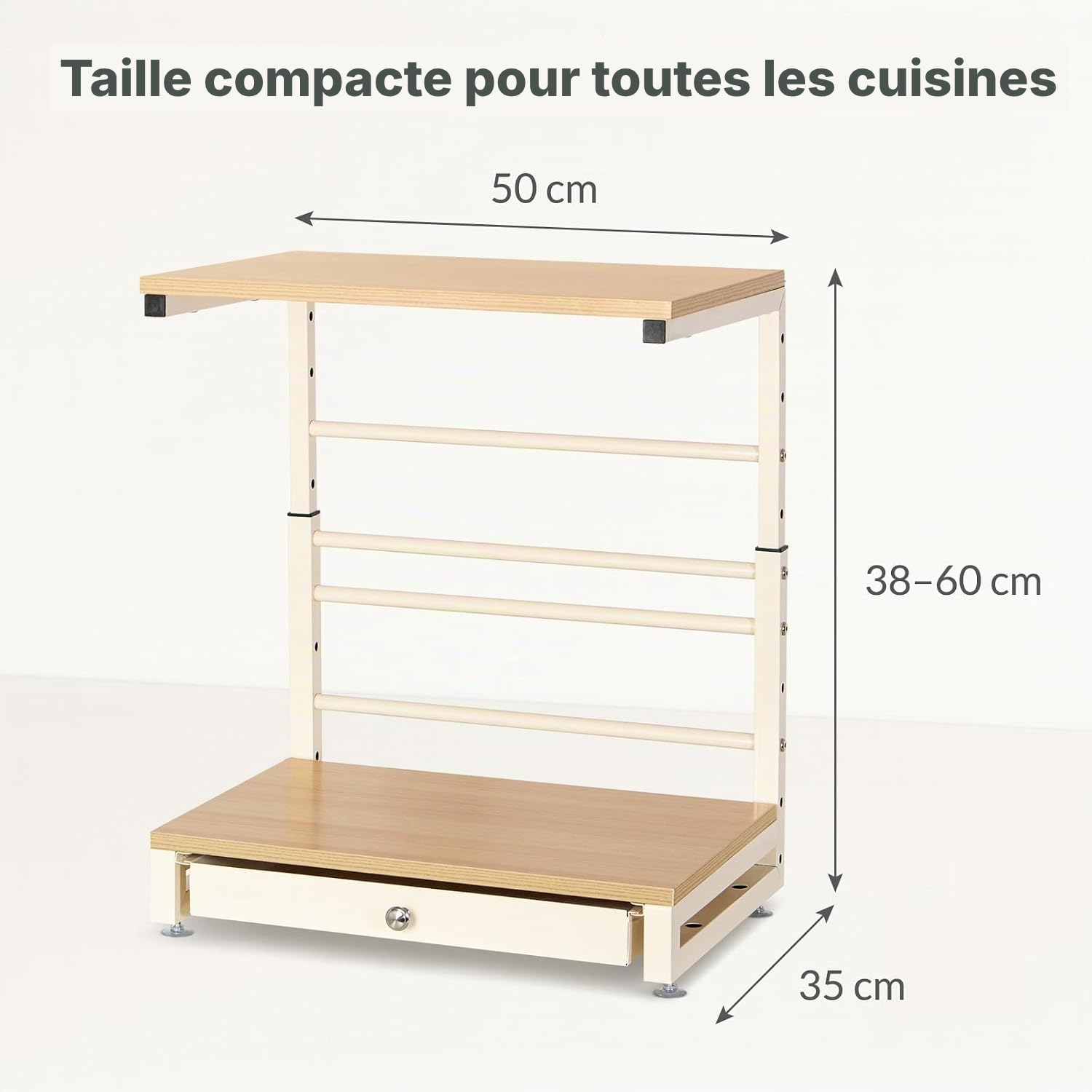 Meubles pour cuisine: étagère micro-ondes stable — 2