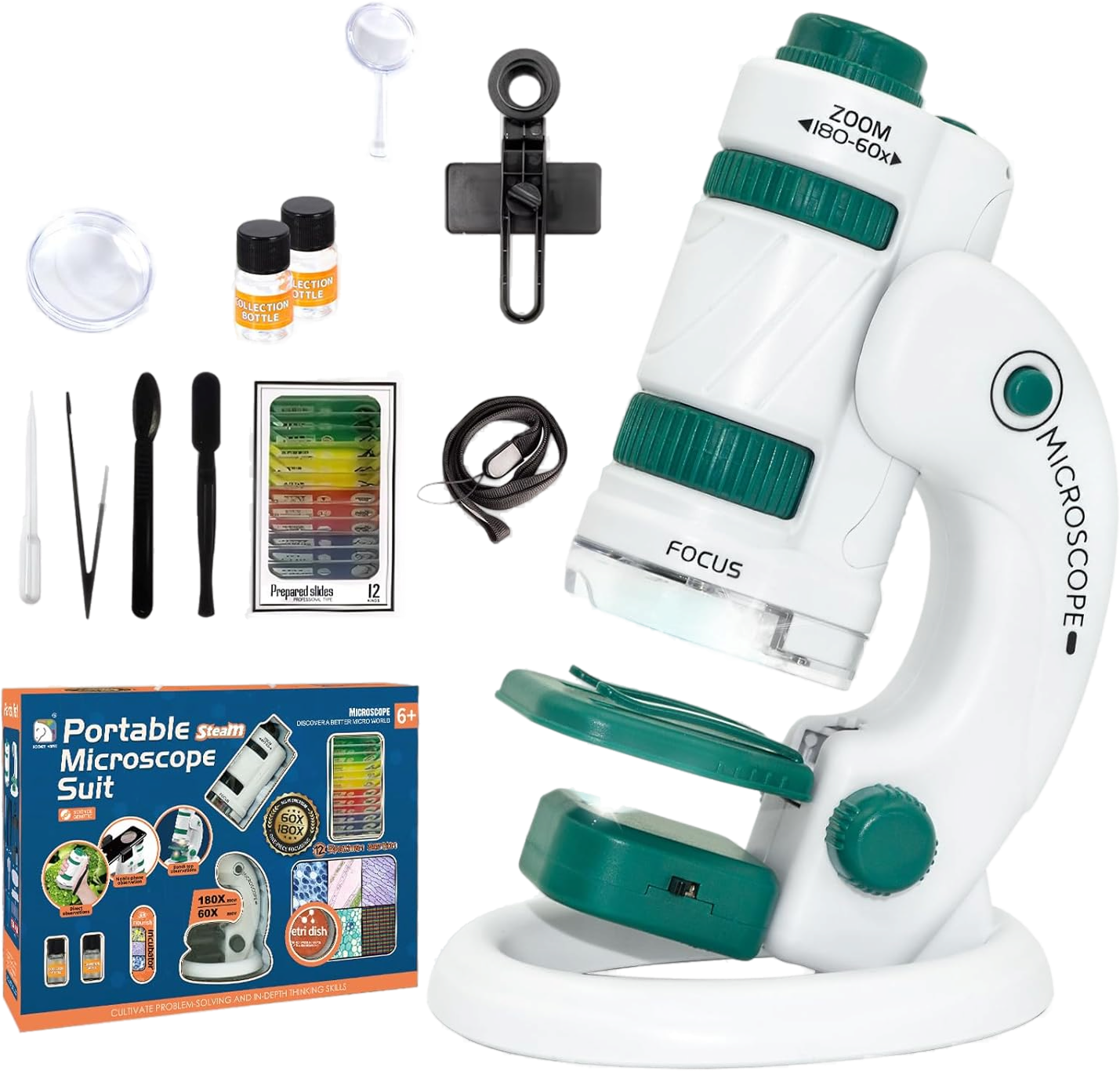Microscope éducatif 60 à 180x avec éclairage LED — 7
