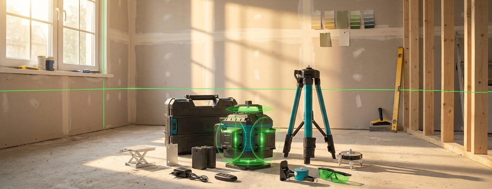 Laser à niveau 4D — alignez plus vite