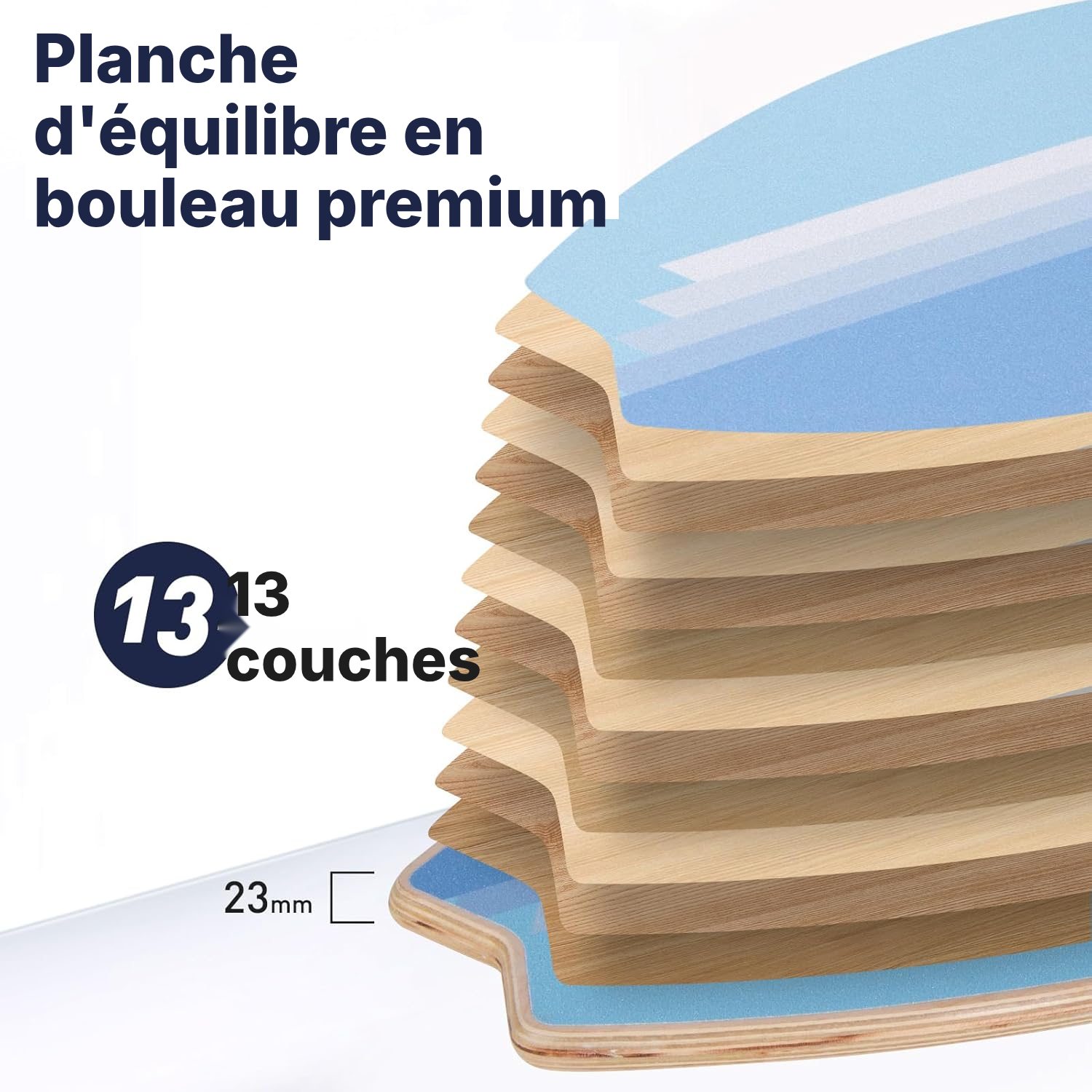 Musculation planche 85 cm, bandes dégradées 7 niveaux — 3