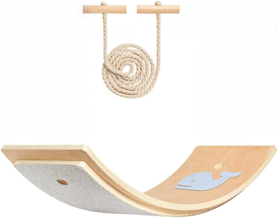 Planche d’équilibre bois naturel, stable — 1